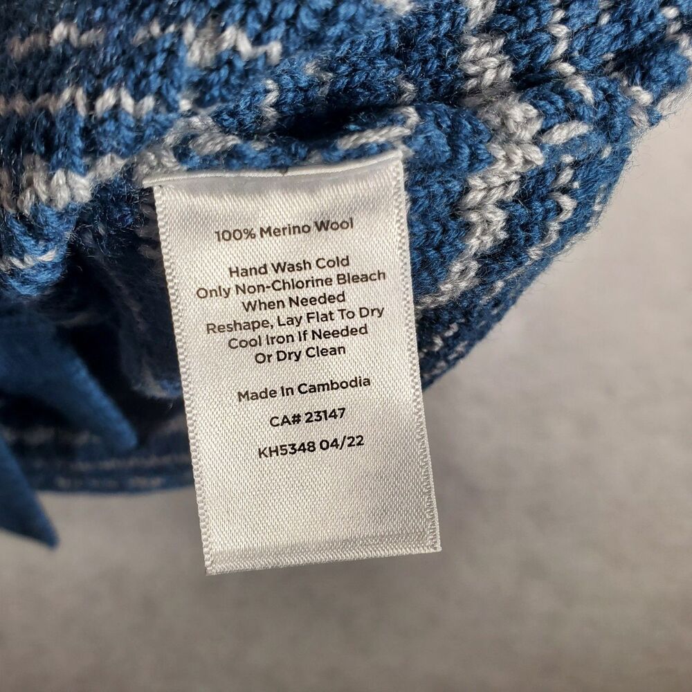Talbots 100% Merino Wool Longline Cardigan S Small Blue Gold Buttons Plaid Soft - Picture 5 of 10
